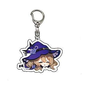 Good Genshin Impact Lisa Anime Acrylic Keychains Accessories Car Bag Pendant Key Ring Cosplay Cute Gifts Official Merch