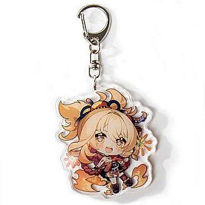 Genshin Impact Yoimiya Figures Acrylic Keychain G Shaped Buckle Accessories Cute Bag Car Pendant Key Ring Game Fans Gift Official Merch