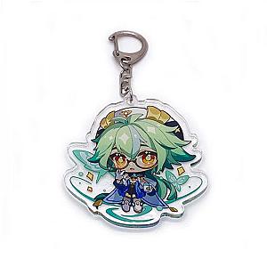 Genshin Impact Sucrose Figures Acrylic Keychain G Shaped Buckle Accessories Cute Bag Car Pendant Key Ring Game Fans Gift Official Merch