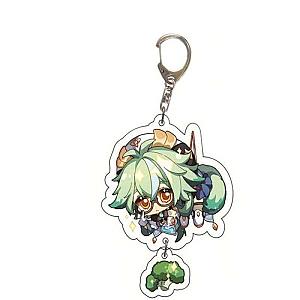 Genshin Impact Sucrose Cosplay Acrylic Keychain G Shaped Buckle Accessories Bag Car Pendant Key Ring Game Fans Gift Official Merch