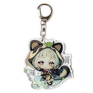 Genshin Impact Sayu Figures Acrylic Keychain G Shaped Buckle Accessories Cute Bag Car Pendant Key Ring Game Fans Gift Official Merch