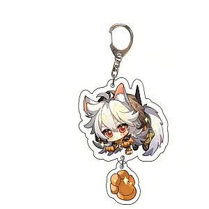 Genshin Impact Razor Cosplay Acrylic Keychain G Shaped Buckle Accessories Bag Car Pendant Key Ring Game Fans Gift Official Merch