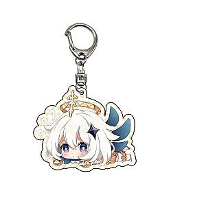 Genshin Impact Paimon Anime Acrylic Keychains Accessories Car Bag Pendant Key Ring Cosplay Cute Gifts Official Merch