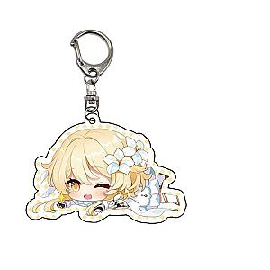 Genshin Impact Lumine Anime Acrylic Keychains Accessories Car Bag Pendant Key Ring Cosplay Cute Gifts Official Merch