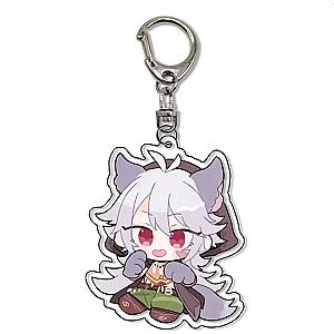 Genshin Impact Keqing Cosplay Cute Mini Version Anime Acrylic Keychain For Car Bag G Shaped Buckle Official Merch