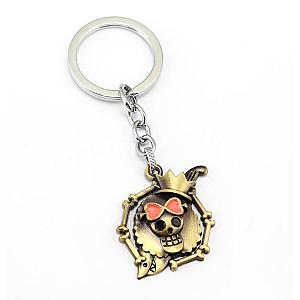 A Piece Of Skull Car Key Charm Key Luffy Zoro Sanji Nami Metal Earring AT2302 Official Merch