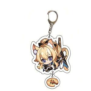 Genshin Impact Jean Cosplay Acrylic Keychain G Shaped Buckle Accessories Bag Car Pendant Key Ring Game Fans Gift Official Merch