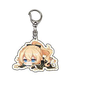 Genshin Impact Jean Anime Acrylic Keychains Accessories Car Bag Pendant Key Ring Cosplay Cute Gifts Official Merch