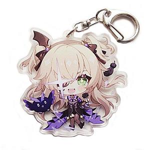 Genshin Impact Fischl Figures Acrylic Keychain G Shaped Buckle Accessories Cute Bag Car Pendant Key Ring Game Fans Gift Official Merch