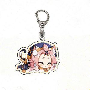 Genshin Impact Diona Anime Acrylic Keychains Accessories Car Bag Pendant Key Ring Cosplay Cute Gifts Official Merch