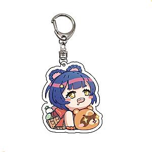 Cute Genshin Impact Xiangling Anime Acrylic Keychains Accessories Car Bag Pendant Key Ring Cosplay Gifts Official Merch