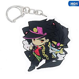 Acrylic Jojos Strange Adventure Key Figure Kujo Two Faces Jotaro Yoshikage AT2302 Official Merch