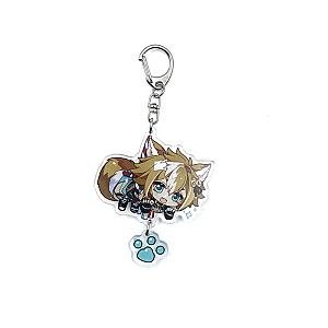 Cute Genshin Impact Gorou Cosplay Acrylic Keychain G Shaped Buckle Accessories Bag Car Pendant Key Ring Game Fans Gift Official Merch