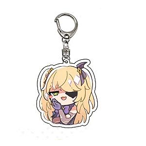 Cute Genshin Impact Fischl Anime Acrylic Keychains Accessories Car Bag Pendant Key Ring Cosplay Gifts Official Merch