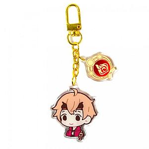 Cute Genshin Impact Acrylic Keychain Thoma Cosplay Accessories Pendant Key Ring Game Fans Gift Official Merch