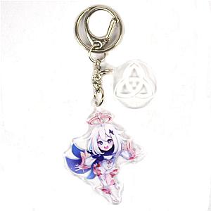 Best Genshin Impact Paimon Anime Acrylic Keychain For Women Accessories Bag Pendant Key Ring Girl Gift Official Merch