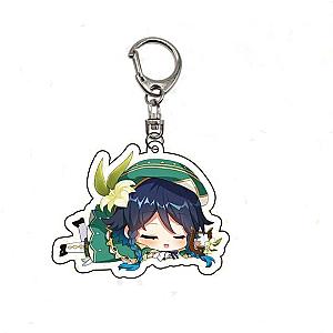 Best Genshin Impact Venti Anime Acrylic Keychains Accessories Car Bag Pendant Key Ring Cosplay Cute Gifts Official Merch