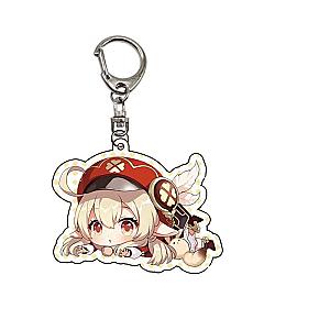 Best Genshin Impact Klee Anime Acrylic Keychains Accessories Car Bag Pendant Key Ring Cosplay Cute Gifts Official Merch