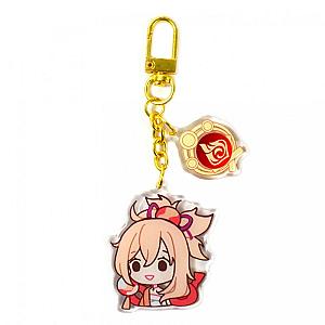 Best Genshin Impact Acrylic Keychain Yoimiya Cosplay Accessories Pendant Key Ring Game Fans Gift Official Merch