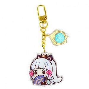 Best Genshin Impact Acrylic Keychain Kamisato Ayaka Cosplay Accessories Pendant Key Ring Game Fans Gift Official Merch