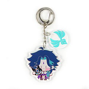 Anime Genshin Impact Xiao Cosplay Acrylic Keychain Accessories Pendant Key Ring Game Fans Cute Gift Official Merch