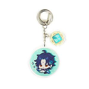 Anime Genshin Impact Xiao Acrylic Keychain Accessories Pendant Key Ring Game Fans Cute Cosplay Gift Official Merch