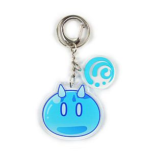 Anime Genshin Impact Water Slime Acrylic Keychain Cosplay Accessories Pendant Key Ring Game Fans Gift Official Merch