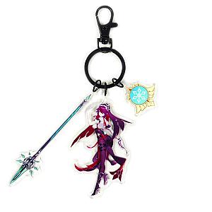 Anime Genshin Impact Rosaria Cosplay Acrylic Keychain Accessories Pendant Key Ring Game Fans Gift Official Merch