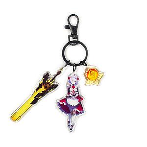 Anime Genshin Impact Noelle Cosplay Acrylic Keychain Accessories Pendant Key Ring Game Fans Gift Official Merch