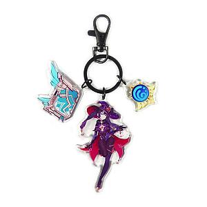 Anime Genshin Impact Mona Cosplay Acrylic Keychain Accessories Pendant Key Ring Game Fans Gift Official Merch