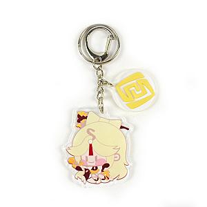 Anime Genshin Impact Ningguang Cosplay Acrylic Keychain Accessories Pendant Key Ring Game Fans Cute Gift Official Merch