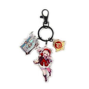 Anime Genshin Impact Klee Cosplay Acrylic Keychain Accessories Pendant Key Ring Game Fans Gift Official Merch