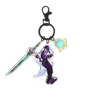 Anime Genshin Impact Kaeya Cosplay Acrylic Keychain Accessories Pendant Key Ring Game Fans Gift Official Merch