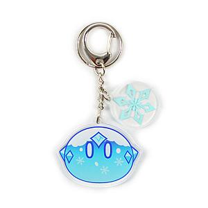 Anime Genshin Impact Ice Slime Acrylic Keychain Cosplay Accessories Pendant Key Ring Game Fans Gift Official Merch