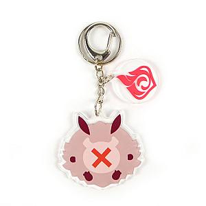 Anime Genshin Impact Happy Cosplay Acrylic Keychain Accessories Pendant Key Ring Game Fans Cute Gift Official Merch