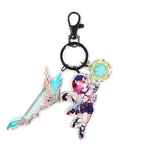 Anime Genshin Impact Diona Cosplay Acrylic Keychain Accessories Pendant Key Ring Game Fans Gift Official Merch