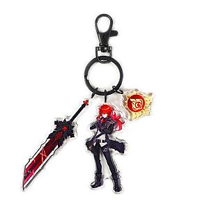 Anime Genshin Impact Diluc Ragnvindr Cosplay Acrylic Keychain Accessories Pendant Key Ring Game Fans Gift Official Merch