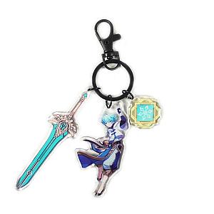 Anime Genshin Impact Chongyun Cosplay Acrylic Keychain Accessories Pendant Key Ring Game Fans Gift Official Merch