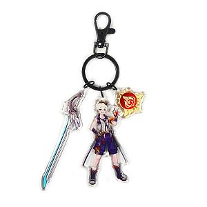 Anime Genshin Impact Bennett Cosplay Acrylic Keychain Accessories Pendant Key Ring Game Fans Gift Official Merch