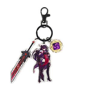 Anime Genshin Impact Beidou Cosplay Acrylic Keychain Accessories Pendant Key Ring Game Fans Gift Official Merch