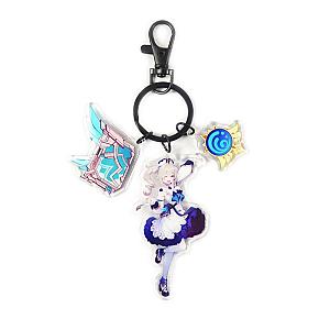 Anime Genshin Impact Barbara Cosplay Acrylic Keychain Accessories Pendant Key Ring Game Fans Gift Official Merch