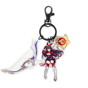 Anime Genshin Impact Amber Cosplay Acrylic Keychain Accessories Pendant Key Ring Game Fans Gift Official Merch