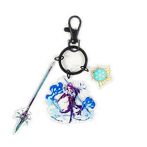 Anime Genshin Impact Acrylic Keychain Rosaria Cosplay Acrylic Accessories Pendant Key Ring Game Fans Gift Official Merch