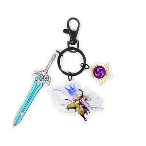 Anime Genshin Impact Acrylic Keychain Razor Cosplay Acrylic Accessories Pendant Key Ring Game Fans Gift Official Merch