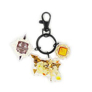 Anime Genshin Impact Acrylic Keychain Ningguang Cosplay Acrylic Accessories Pendant Key Ring Game Fans Gift Official Merch