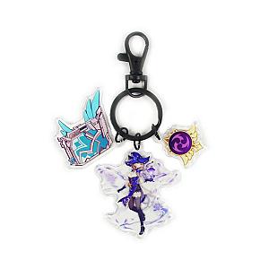 Anime Genshin Impact Acrylic Keychain Lisa Cosplay Acrylic Accessories Pendant Key Ring Game Fans Gift Official Merch