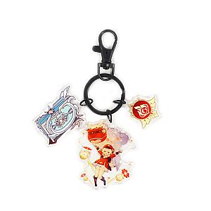 Anime Genshin Impact Acrylic Keychain Klee Cosplay Acrylic Accessories Pendant Key Ring Game Fans Gift Official Merch