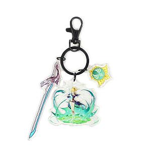 Anime Genshin Impact Acrylic Keychain Jean Cosplay Acrylic Accessories Pendant Key Ring Game Fans Gift Official Merch