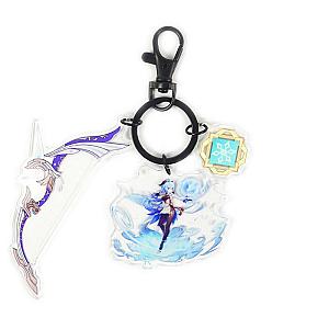 Anime Genshin Impact Acrylic Keychain Ganyu Cosplay Acrylic Accessories Pendant Key Ring Game Fans Gift Official Merch