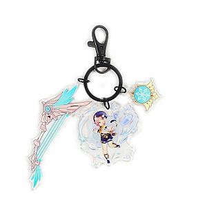 Anime Genshin Impact Acrylic Keychain Diona Cosplay Acrylic Accessories Pendant Key Ring Game Fans Gift Official Merch